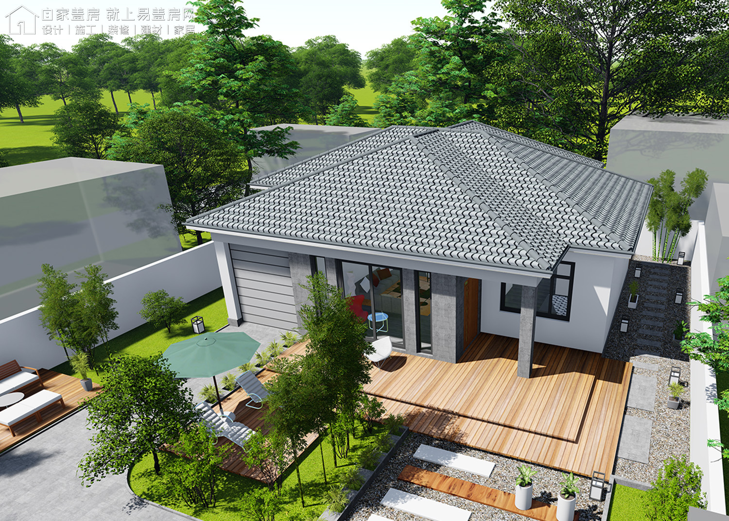 精选5款平屋顶别墅，造型漂亮易建造，最适合农村自建！