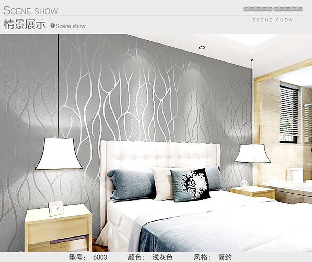 欧式古典风格别墅床头背景墙壁纸装修效果图片_别墅设计图