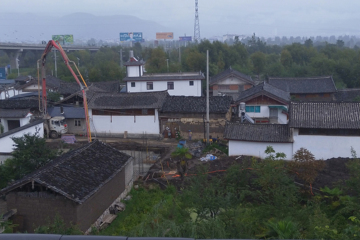 云南麗江段金明別墅工地直播