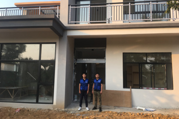 海南文昌市錦山鎮陳崖現代別墅工地直播