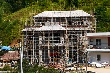 廣東河源鄧達(dá)標(biāo)別墅 工地直播