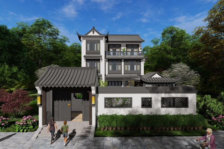 四川成都郑家中式宅院_别墅图纸设计 - 图纸中心 - 易盖房