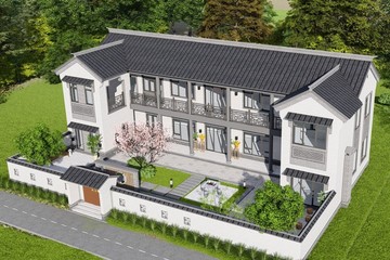 湖北孝感安陸蔣家二層中式庭院住宅