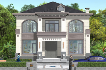 河北邯鄲李家二層新中式別墅自建房設計