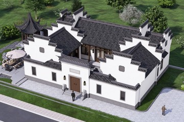 湖南郴州李家一層徽派三合院