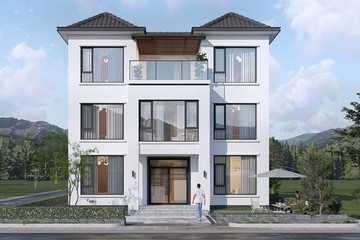 湖南郴州顏家三層新中式自建別墅