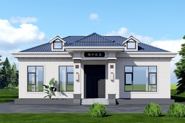 四川南充何家一层新中式别墅