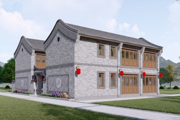 北京平谷孫家二層中式自建別墅設計