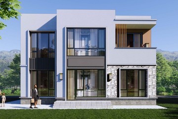 北京海淀程家二層現(xiàn)代自建別墅