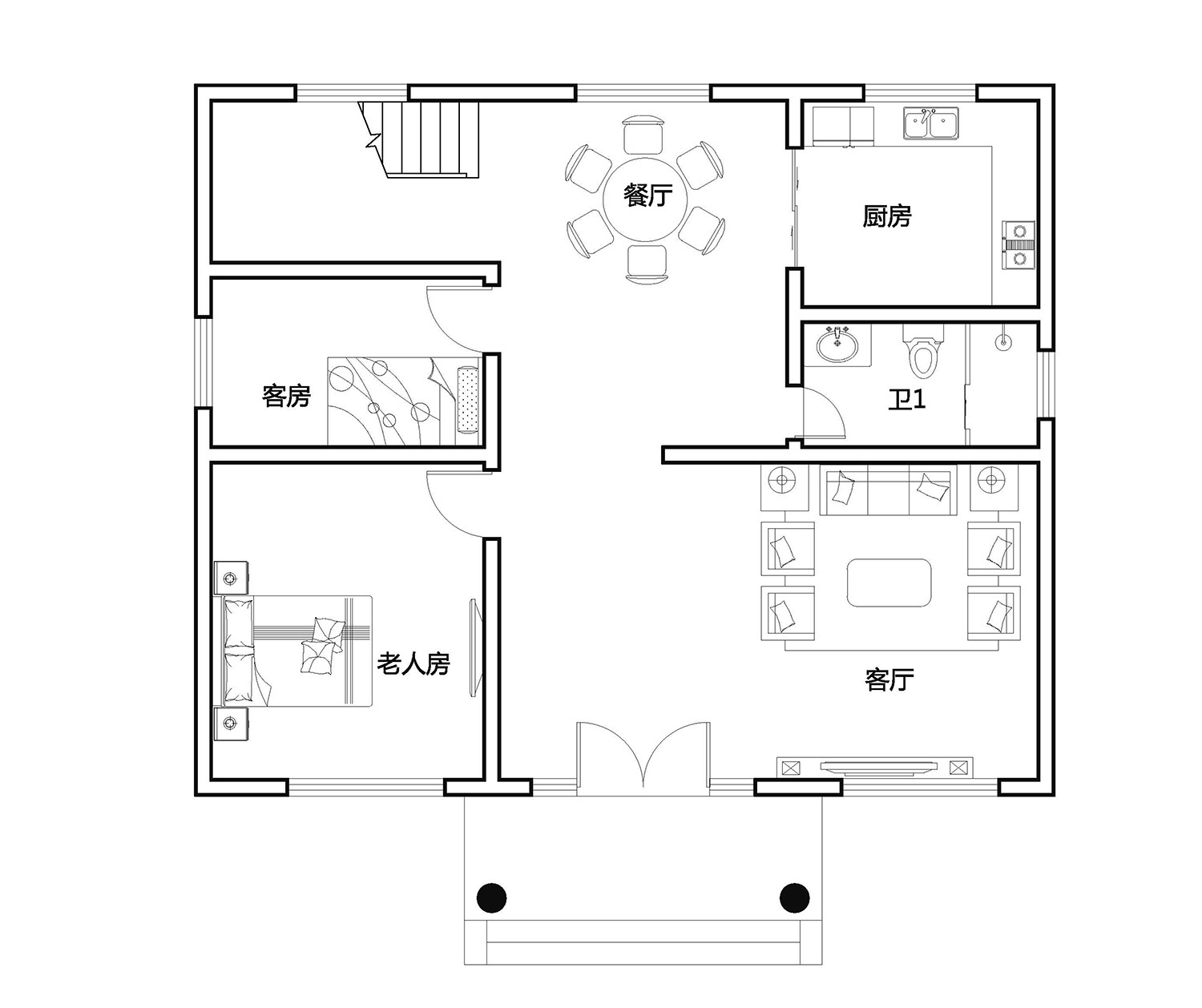 北京昌平二层欧式别墅_别墅图纸设计 - 图纸中心 - 易盖房