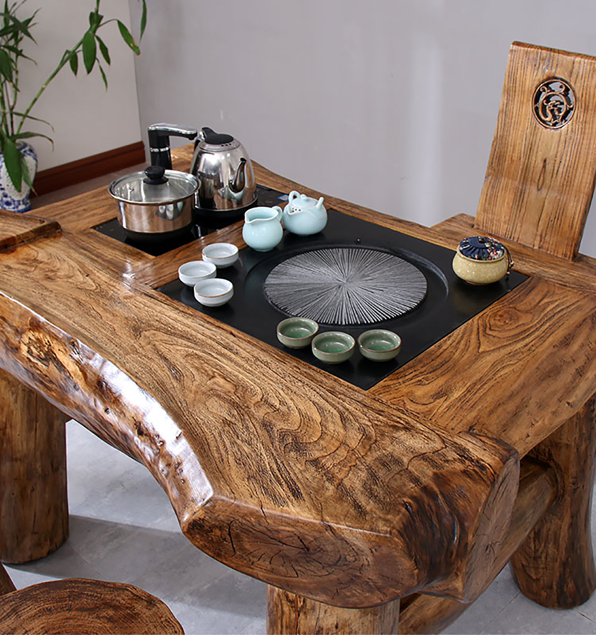 老樟木原木厚板茶台
